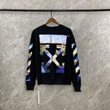 Oil Painting Arrow Round Neck Sweater Male and Female Large Size Casual Sweatshirts Owt sweatshirt