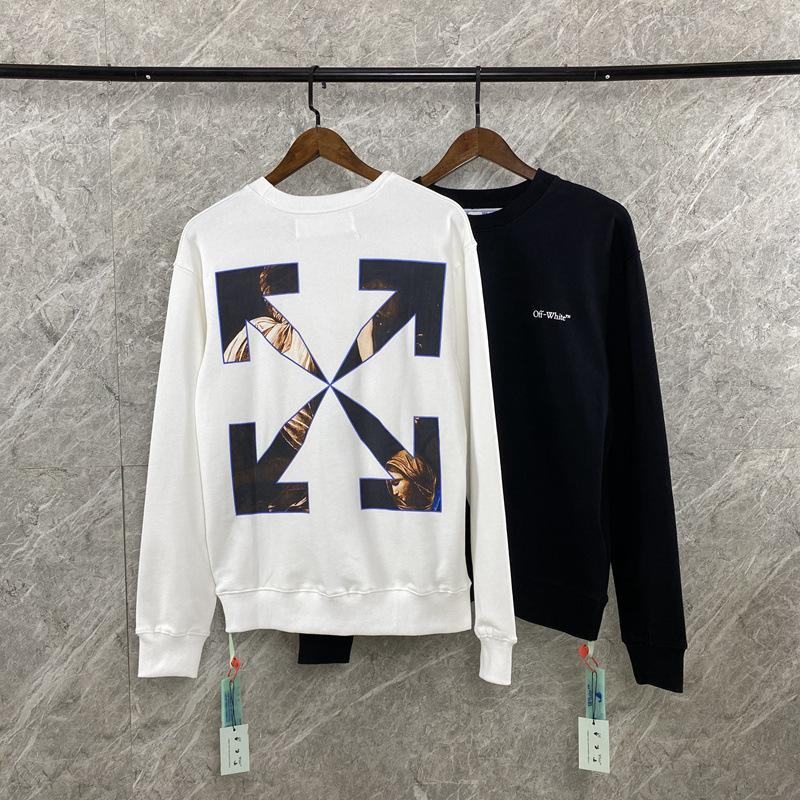 Printed Pullover Sweatshirt Men's And Women's plus Size Retro Sports Owt