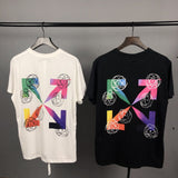 Spring/Summer Letter Print Men's Large Size Casual Short Sleeve Owt t shirt
