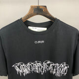 Spring/Summer Letter Print Men's Large Size Casual Short Sleeve Owt t shirt