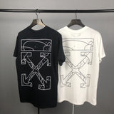 Ow Summer Men's and Women's Line Printed short sleeve Tshirt Owt t shirt