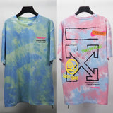 Summer Cartoon Anime Print Arrow Round Neck Tshirt Color Matching Casual Short Sleeve Men Owt t shirt