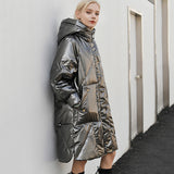 Women Winter Coat Puffer Jacket Down Coat Winter Glossy Hooded Down Jacket Women's White Duck Down Warm Jacket