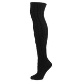 Winter Thick Knit Thigh High Socks Long Stockings Boot Autumn and Winter Warm Bunching Socks Knitted Jacquard Stockings