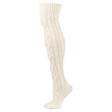 Winter Thick Knit Thigh High Socks Long Stockings Boot Autumn and Winter Warm Bunching Socks Knitted Jacquard Stockings