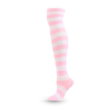 Winter Thick Knit Thigh High Socks Long Stockings Boot Cospiay Anime Japanese Long Tube Women's Socks Jacquard Stripes Knee Socks