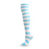 Winter Thick Knit Thigh High Socks Long Stockings Boot Cospiay Anime Japanese Long Tube Women's Socks Jacquard Stripes Knee Socks