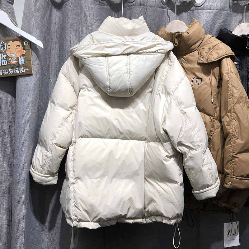 Women Winter Coats Puffer Jacket Down Coat Down Jacket Female Loose Warm Hooded White Duck Down Coat