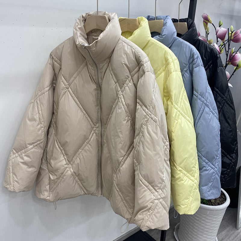 Women Winter Coats Puffer Jacket Down Coat Autumn and Winter Light Women's Short White Duck Down Slim Down Jacket