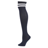 Winter Thick Knit Thigh High Socks Long Stockings Boot Spring and Autumn Breathable Stockings Striped Jacquard Knee Socks