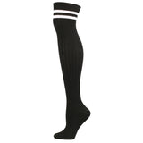 Winter Thick Knit Thigh High Socks Long Stockings Boot Spring and Autumn Breathable Stockings Striped Jacquard Knee Socks