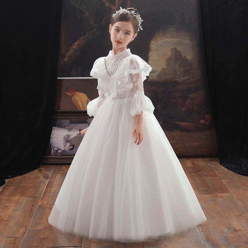 Princess Charlotte Flower Girl Dress Children's Evening Dress Host Catwalk Performance Costumes Princess Dress
