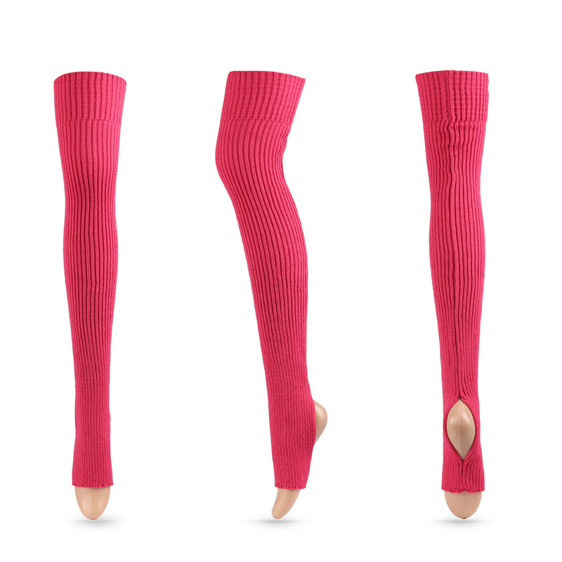 Winter Thick Knit Thigh High Socks Long Stockings Boot Stockings Yoga Warm Wool Leg Guard