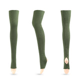 Winter Thick Knit Thigh High Socks Long Stockings Boot Stockings Yoga Warm Wool Leg Guard