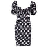 Milkmaid Dress Polka Dot Short Sleeve Bodycon One-Step Dresses