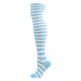 Winter Thick Knit Thigh High Socks Long Stockings Boot Cospiay Anime Japanese Long Tube Women's Socks Jacquard Stripes Knee Socks