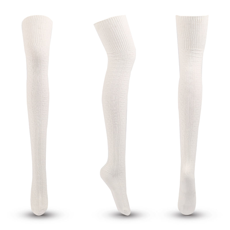 Winter Thick Knit Thigh High Socks Long Stockings Boot Autumn and Winter Cotton Knitted Knee Socks