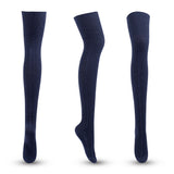 Winter Thick Knit Thigh High Socks Long Stockings Boot Autumn and Winter Striped Stockings Cotton Knee Socks