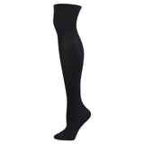 Winter Thick Knit Thigh High Socks Long Stockings Boot Solid Color over the Knee Stockings Sweat-Absorbent Breathable Dance Pantyhose