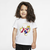 Printed Short-Sleeved T-shirt White Base Shirt