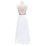Women Lace Wedding Dress Autumn and Winter Wedding Dress Sexy Backless Bridesmaid Dress