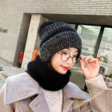 Women Winter Hats One-Piece Wool Fluffy Ball Cap Warm Ear Protection