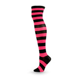 Winter Thick Knit Thigh High Socks Long Stockings Boot Cospiay Anime Japanese Long Tube Women's Socks Jacquard Stripes Knee Socks