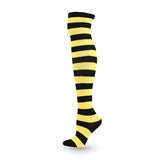 Winter Thick Knit Thigh High Socks Long Stockings Boot Cospiay Anime Japanese Long Tube Women's Socks Jacquard Stripes Knee Socks