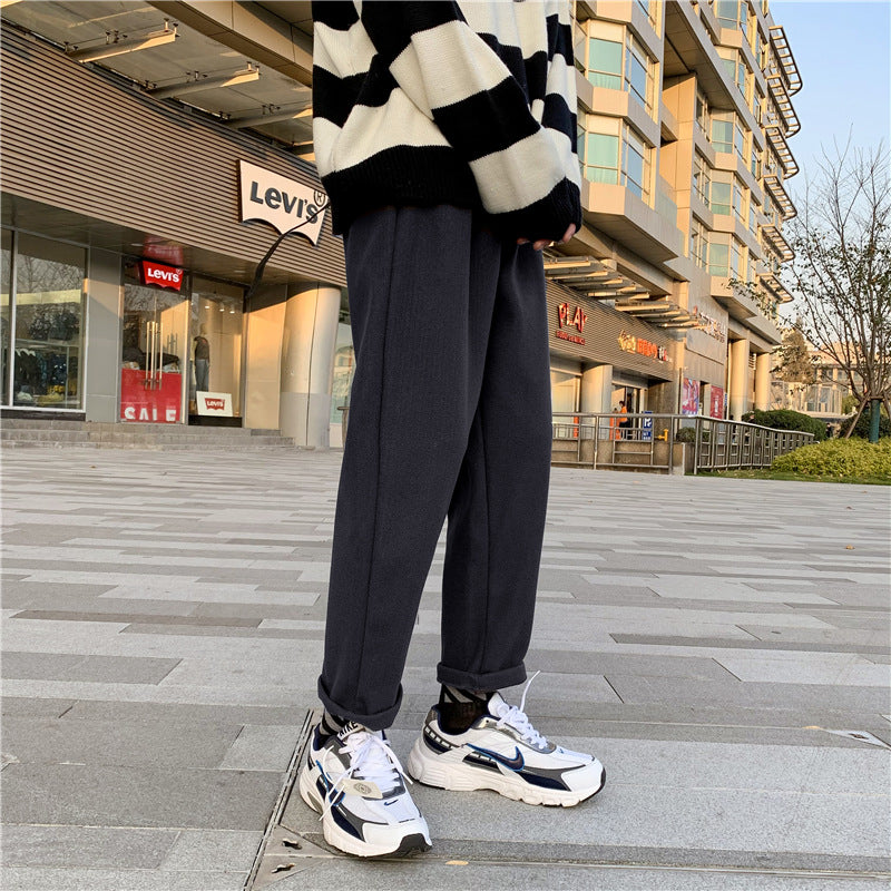 Men Pants Men's Autumn and Winter Harem Casual Pants