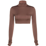 Music Festivals Rave Outfits Girls Tops Autumn and Winter Women's Long Sleeve Solid Color Fashion T-shirt