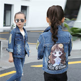 Children Girl Embellish Denim Jacket Kids' Top