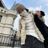 Women Winter Coats Puffer Jacket down Coat Winter Loose Lapel White Duck down Women's Light & Fashionable Short Coat
