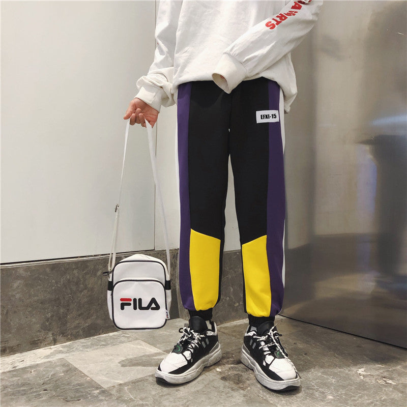 Men Pants Men's Autumn and Winter Fleece-Lined Thickening Exercise