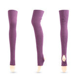Winter Thick Knit Thigh High Socks Long Stockings Boot Stockings Yoga Warm Wool Leg Guard