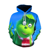 Grinch Hoodie 3D Printed Hoodie Sports Loose