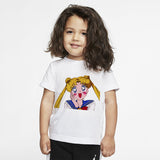 Printed Short-Sleeved T-shirt White Base Shirt