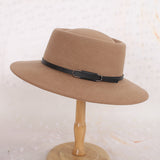 Fedora Golf Hats Autumn Winter Retro Black Wool Hat