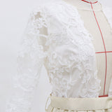 Women Lace Wedding Dress Bow Lace-up Backless Tutu Dress