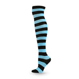 Winter Thick Knit Thigh High Socks Long Stockings Boot Cospiay Anime Japanese Long Tube Women's Socks Jacquard Stripes Knee Socks