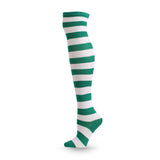 Winter Thick Knit Thigh High Socks Long Stockings Boot Cospiay Anime Japanese Long Tube Women's Socks Jacquard Stripes Knee Socks