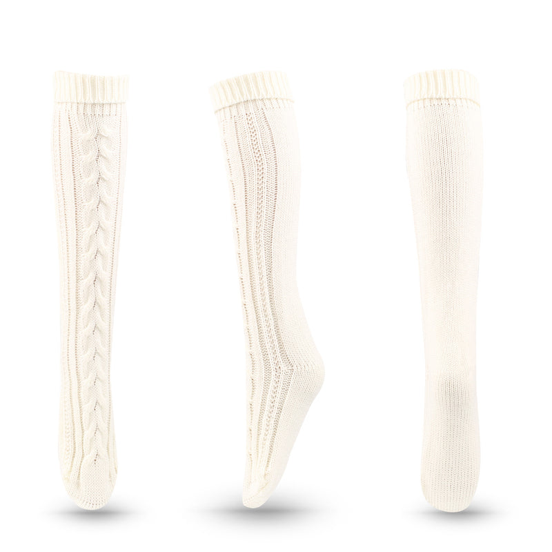 Winter Thick Knit Thigh High Socks Long Stockings Boot Fall/Winter Warm Wool Leg Warmer Stockings Christmas Boot Cover