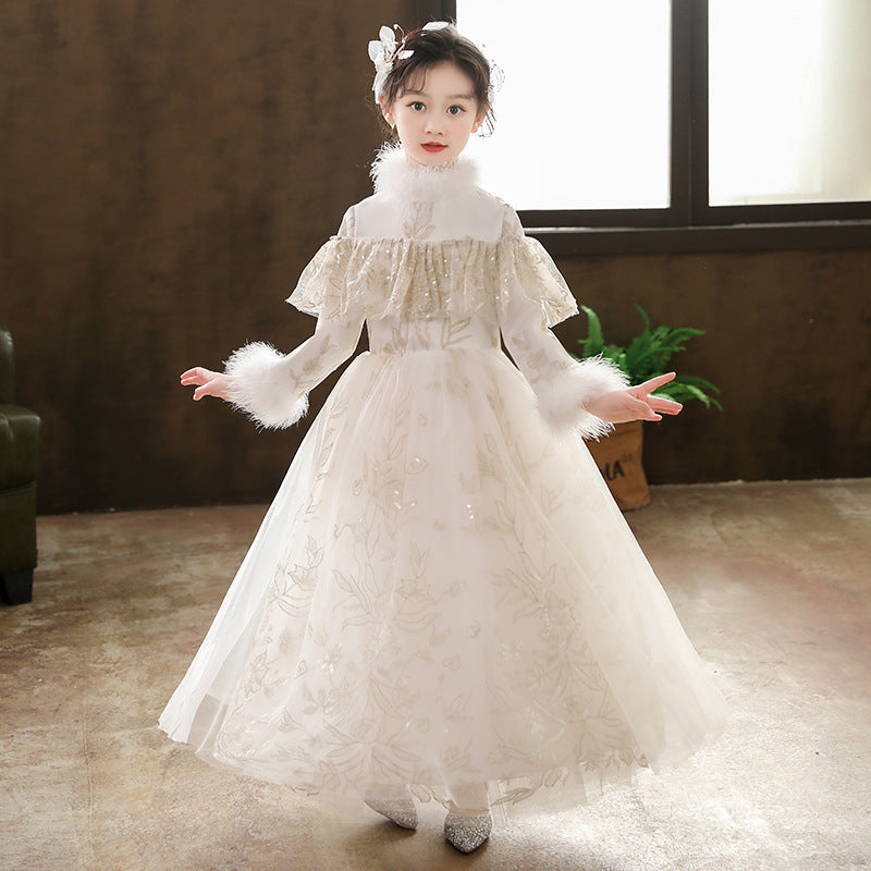 Princess Charlotte Flower Girl Dress Princess Dress Model Catwalk Performance Costumes