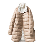 Women Winter Coats Puffer Jacket Down Coat Women's Mid-Length Autumn and Winter Lightweight Stand Collar Women's Baggy Coat