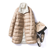 Women Winter Coats Puffer Jacket Down Coat Women's Mid-Length Autumn and Winter Lightweight Stand Collar Women's Baggy Coat