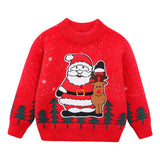 Boys Sweater Christmas Red Mink Fur Cartoon Baby Sweater