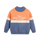 Boys Sweater Children's Mink Fur Christmas Deer Thickened Student Sweater