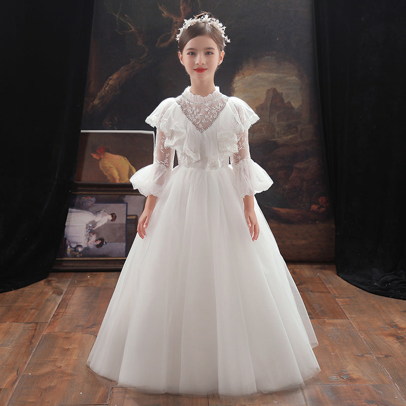 Princess Charlotte Flower Girl Dress Children's Evening Dress Host Catwalk Performance Costumes Princess Dress