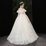 Princess Charlotte Flower Girl Dress Children's Dress Banquet Trailing Catwalk Wedding Dress