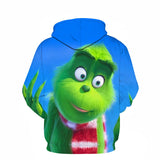 Grinch Hoodie 3D Printed Hoodie Sports Loose