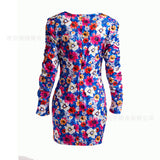 Emery Rose Dresses Long Sleeve Printed Short Skirt Autumn Floral Skirt